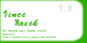 vince masek business card